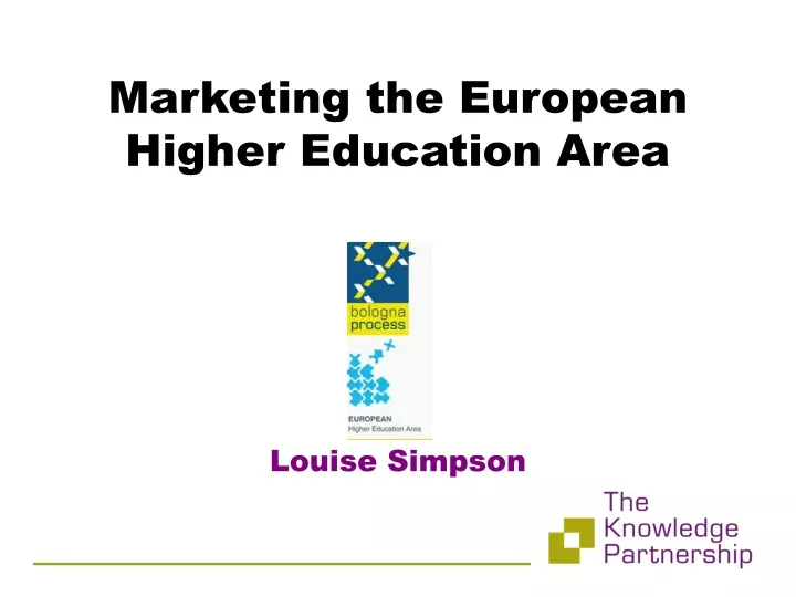 marketing the european higher education area