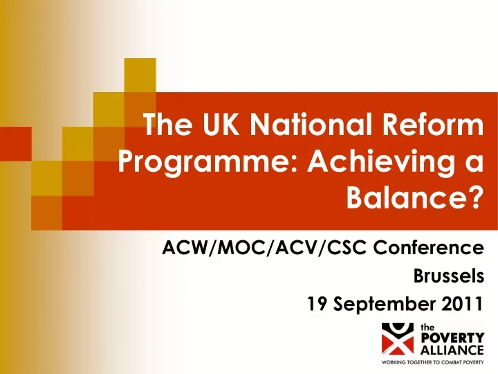 the uk national reform programme achieving