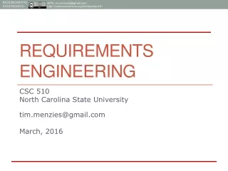 Requirements Engineering