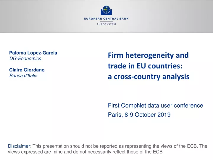 firm heterogeneity and trade in eu countries a cross country analysis