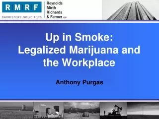 Up in Smoke:  Legalized Marijuana and the Workplace