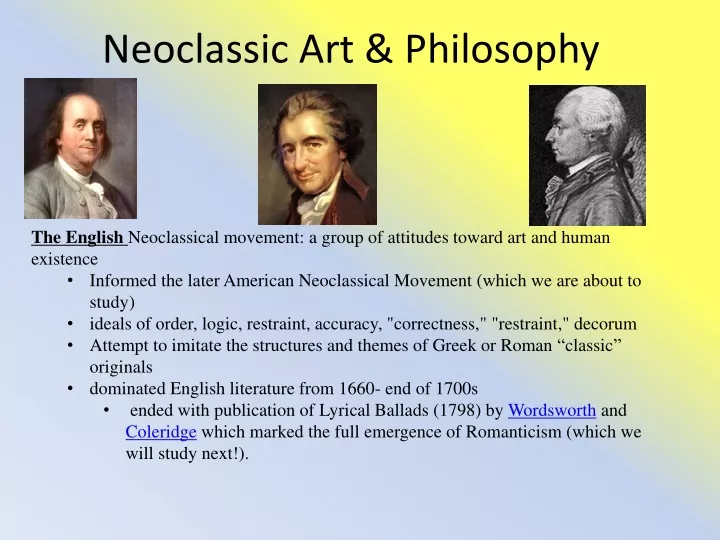 neoclassic art philosophy