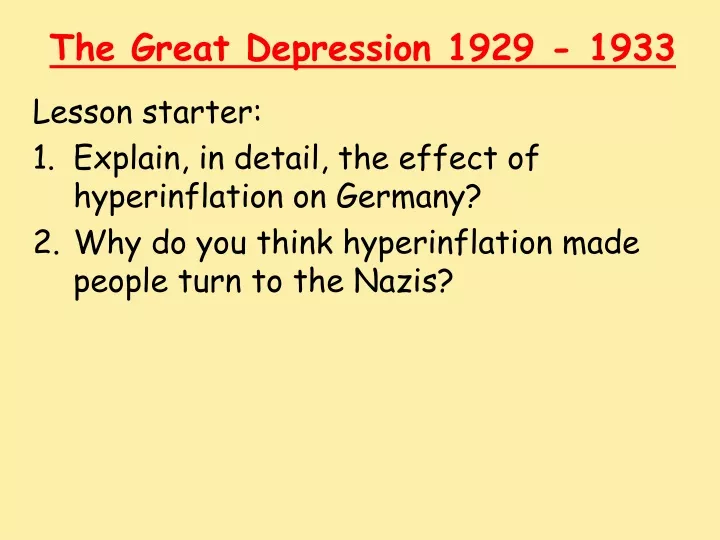 the great depression 1929 1933