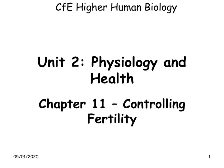 unit 2 physiology and health
