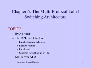 Chapter 6: The Multi-Protocol Label Switching Architecture