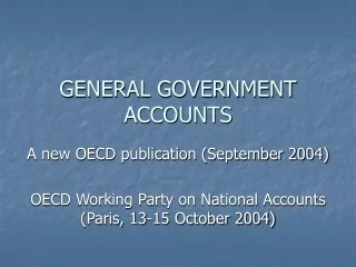 GENERAL GOVERNMENT ACCOUNTS