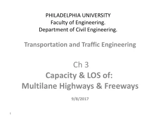 PHILADELPHIA UNIVERSITY  Faculty of Engineering.  Department of Civil Engineering.