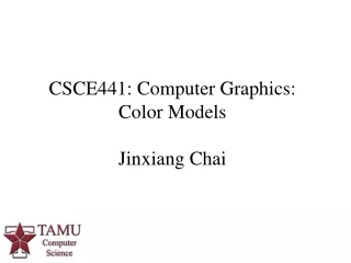 CSCE441: Computer Graphics: Color Models  Jinxiang Chai