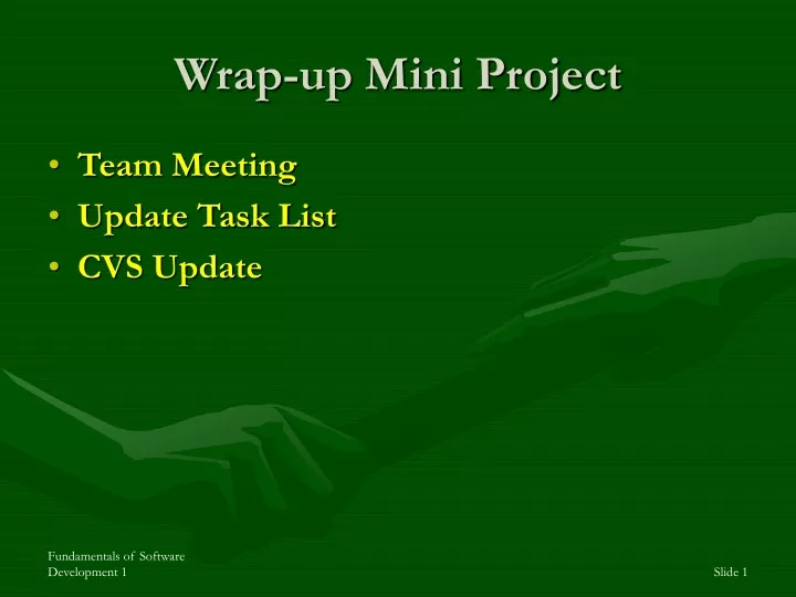 wrap up mini project