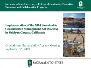 Sacramento State University – College of Continuing Education Consensus and Collaboration Program