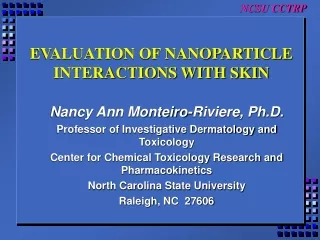 EVALUATION OF NANOPARTICLE INTERACTIONS WITH SKIN