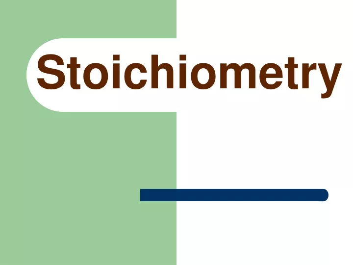 stoichiometry