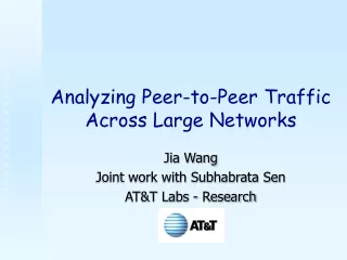 Analyzing Peer-to-Peer Traffic Across Large Networks