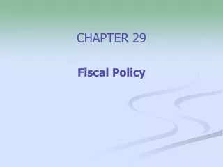 CHAPTER 29 Fiscal Policy