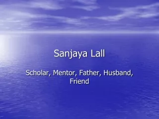 Sanjaya Lall