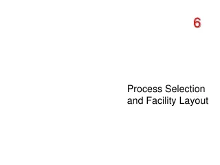 Process Selection  and Facility Layout
