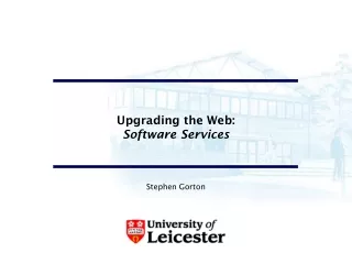 Upgrading the Web:  Software Services