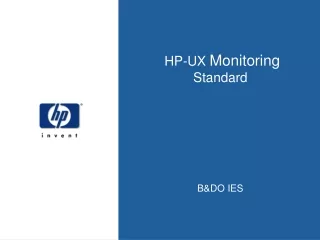 HP-UX  Monitoring  Standard