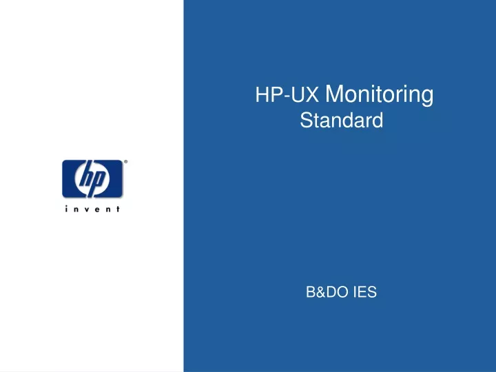 hp ux monitoring standard