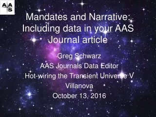 Mandates and Narrative: Including data in your AAS Journal article