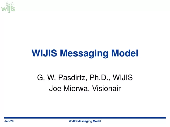 wijis messaging model