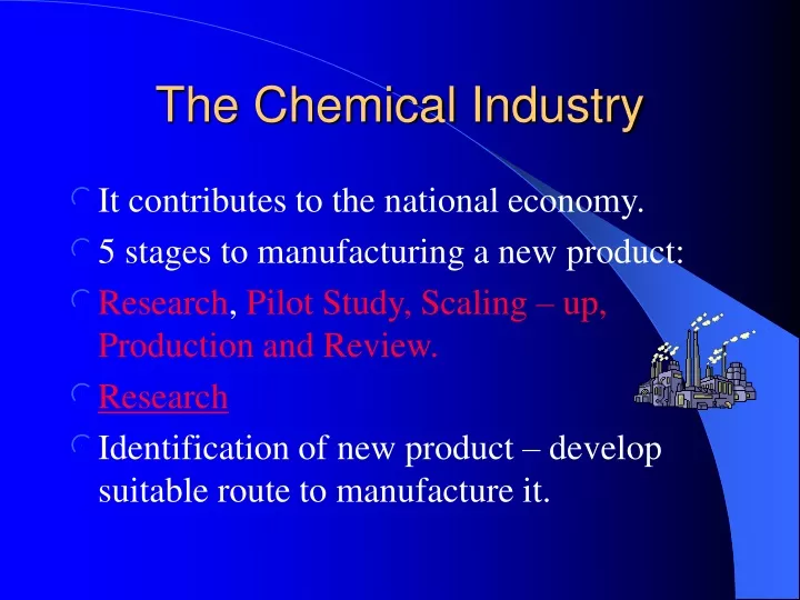 the chemical industry