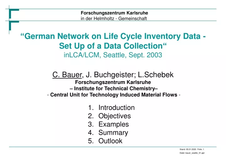 german network on life cycle inventory data