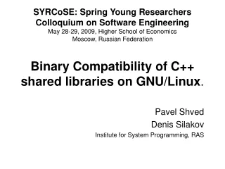Binary Compatibility of C++ shared libraries on GNU/Linux .