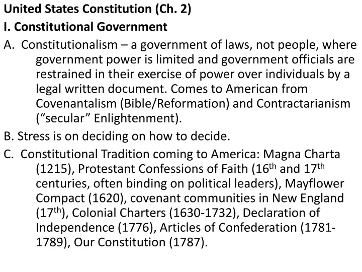 united states constitution ch 2 i constitutional