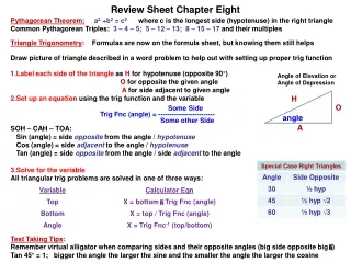 Review Sheet Chapter Eight