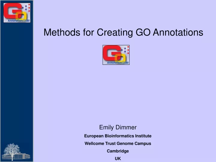 methods for creating go annotations