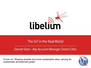 The IoT in the Real World Daniel Sanz – Key Account Manager Smart Cities