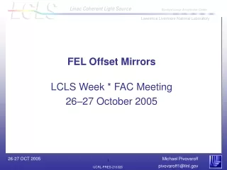 FEL Offset Mirrors