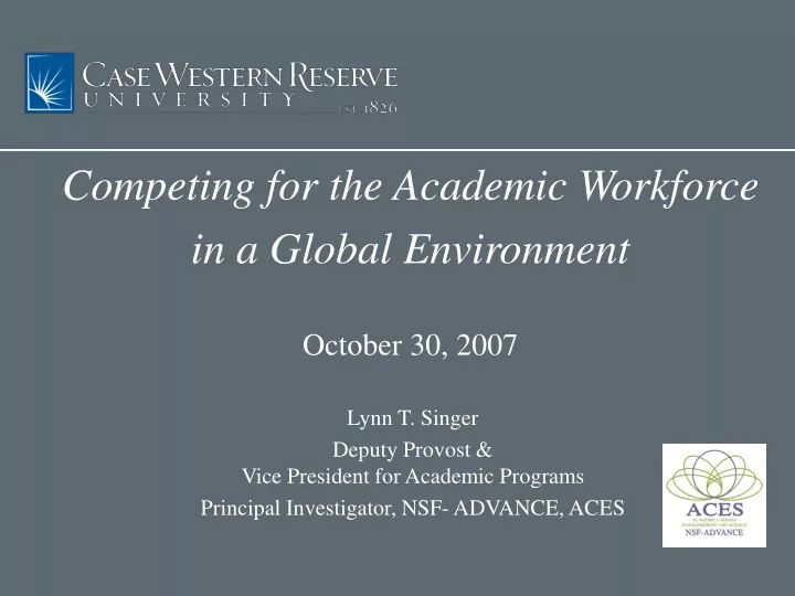 competing for the academic workforce in a global