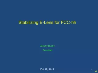 Stabilizing E-Lens for FCC-hh