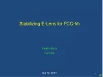 E-Lens for Stabilizing FCC-hh Transverse Impedances - slide 1
