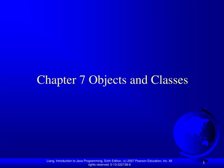 chapter 7 objects and classes