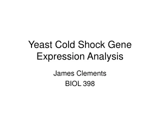Yeast Cold Shock Gene Expression Analysis