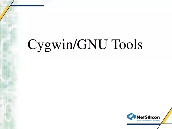 cygwin gnu tools
