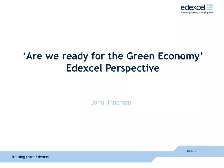are we ready for the green economy edexcel
