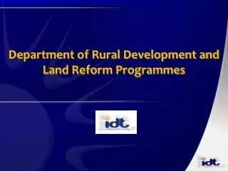Department of Rural Development and Land Reform Programmes