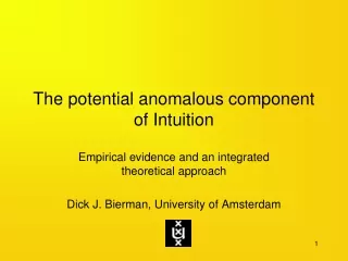 The potential anomalous component of Intuition