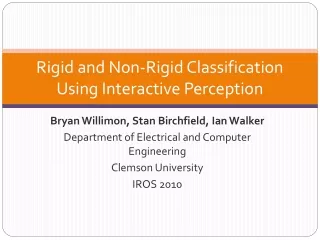 Rigid and Non-Rigid Classification Using Interactive Perception