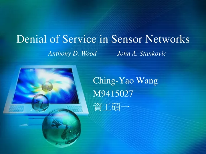 denial of service in sensor networks