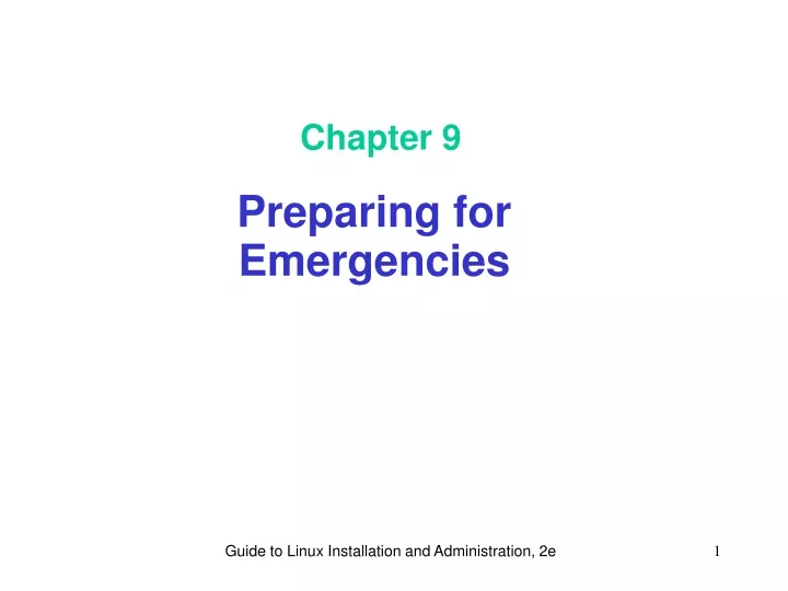 preparing for emergencies