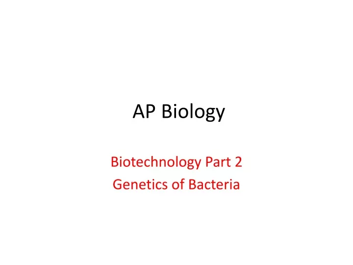 ap biology