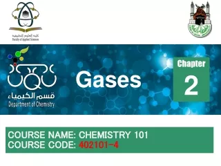 COURSE NAME: CHEMISTRY 101 COURSE CODE:  402101-4