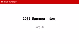 2018 Summer Intern