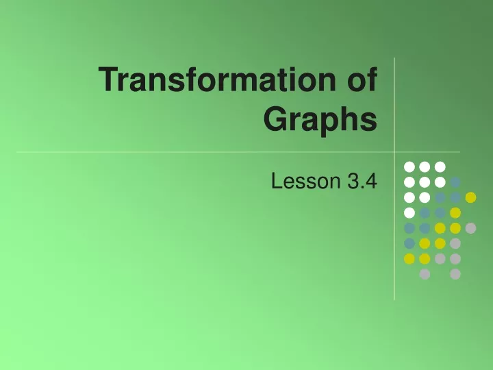 transformation of graphs