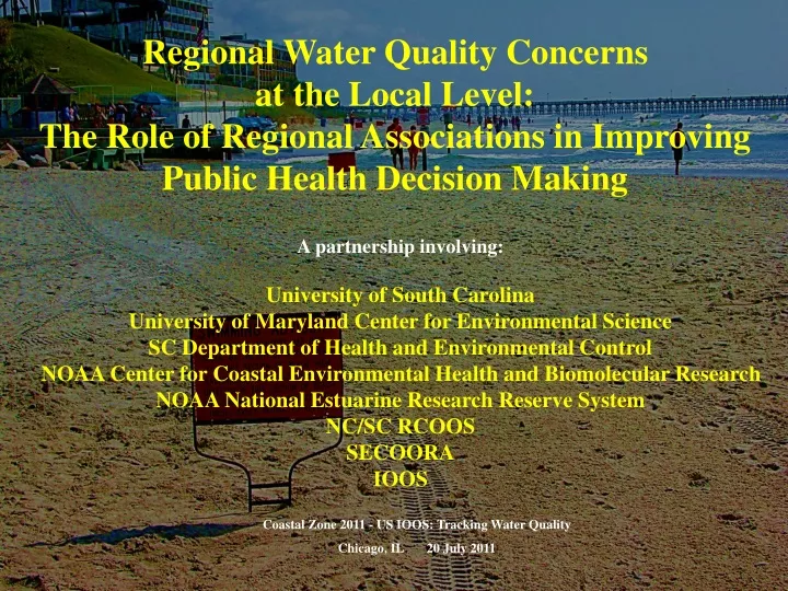 regional water quality concerns at the local